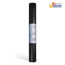 국산 업브레인 EPP 폼롤러 중대형 12x90cm 블랙 약간단단 229g 요가 필라테스 스트레칭 종아리 마사지 하드 폼블러, 단품, 1개