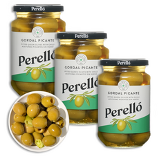 페렐로 고달 피칸테 올리브 병(유리), 350g, 3개
