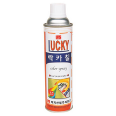 럭키 락카스프레이 형광락카 페인트 윤활방청제 녹방지스프레이 형광도료 칼라락카, 주황, 1개