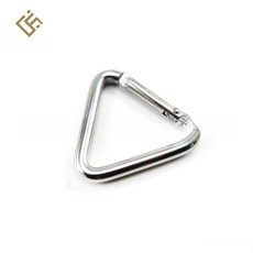 알루미늄 삼각형 등산 버클 다기능 키링, 1개, 실버 내경 25mm