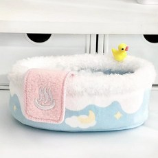 臺灣出貨 10cm娃衣 棉花娃娃 娃衣 超可愛娃用浴缸無屬性努努自嘲熊玩偶迷你拍照小擺件 娃娃配件 娃娃裝, 1個, 10cm娃用浴缸【不含娃】