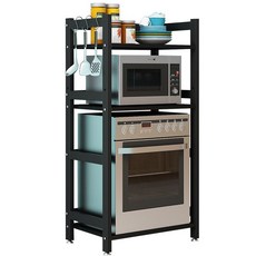 렌지대 전자레인지 캐비닛 오븐 스탠딩 다층 주방 가전, 3단-길이70cmx폭60cmx높이118cm