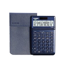 카시오 JW-200 SC 파스텔톤 계산기 (전용케이스 포함), 1개, 네이비