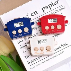 마그네틱 주방 타이머 디지털 쿠킹 요리 시간 무소음 냉장고마그네트, 2개1세트