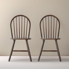 [리비니아] 솔리드 고무나무원목 인테리어의자 원목식탁의자 원목카페의자 1+1, 월넛