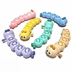 귀여운 애벌레 태엽놀이 장난감 소근육 발달 미니카 6p 세트, 1세트, 핑크+옐로우+블루+그린+퍼플+브라운