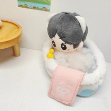 娃娃周邊 新品10cm深空棉花娃用浴缸可愛創意毛絨桌面擺件玩偶小玩具, 1個, 10cm娃用浴缸（無娃娃）