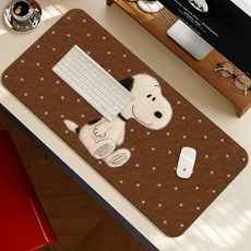 好物推薦 卡通可愛史努比鼠標墊硅藻泥超大電腦鍵盤墊學生宿舍辦公桌面墊, 1個, 豎個大拇指史努比,20*30cm【鼠標適用墊】