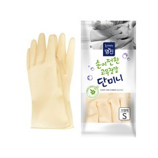 명진 단미니 고무장갑 10켤레, 아이보리, 소(S), 1개