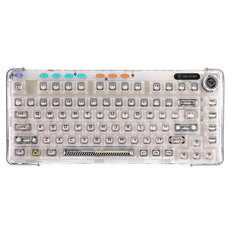 AULA F81 RGB 커스텀 3모드 유무선 기계식 키보드, 화이트, 크리스탈 콜드축, 제조사축 화이트, 크리스탈 콜드축, 제조사축