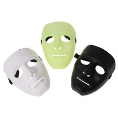 얼굴 가면 할로윈 파티 무도회 밀리터리 남자 변장, 블랙, 1개