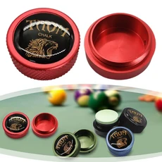 Taom 당구 분필 보관 금속 상자 Pool 표준 원통형 홀더 스누커 및 액세서리, 07 부르고뉴