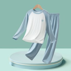 莫代爾兒童睡衣男童家居服套裝寶寶空調服青少年秋衣秋褲女童內衣