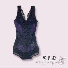 Vivy peach 360丹彈力網布連身塑體衣 深V設計 法式蕾絲美背 腹部加壓 提臀包臀