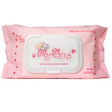 매일 원 물티슈 애견티슈 강아지 고양이 겸용 저자극 무향 엠보싱 발티슈 반려동물 티슈, 10개, 100개입