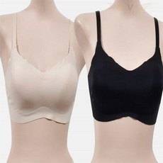 브이커머스 노와이어몰드브라 노와이어 프리컷 햄라인 브라