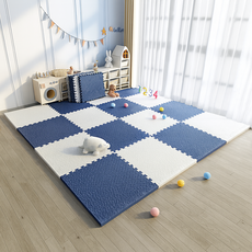 홈앤힐링 바닥 퍼즐매트 층간소음방지 인테리어형, 16개, 화이트 8개+블루 8개