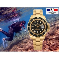 Valentino Coupeau 經典陶瓷外框100M潛水錶 藍寶石水晶鏡面 全金