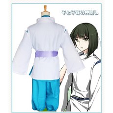 無臉男角色扮演服裝套裝 (含面具 手套) 萬聖節派對角色扮演服, 現貨-白龍145（130-140CM）, 1個