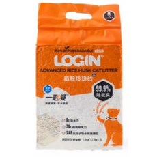 COCO 洛格貓砂 LOGIN豆腐砂 稻穀貓砂 除臭貓砂 單包2.5kg 瑪西森林, 1個, 稻殼珍珠砂(木薯砂)超商兩包可三包