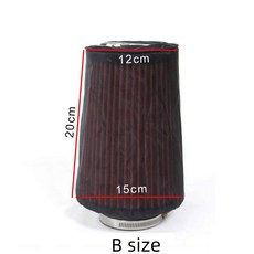 먼지 방지 자동차 유량 공기 보호 흡입 원통형 필터 에어 블랙 커버 방수 방진, 1개