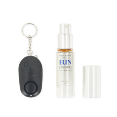 세이프코리아 시그니처 안전지킴 호신용품 세트, 경보기 블랙&스프레이 실버, 1세트