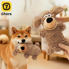 강아지 장난감 발성 토이 도그, 1개, 베이지