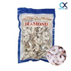 다이아몬드 칵테일새우 탈각새우900g(31/40).중60~80미 생칵테일새우 .감바스.파스타.튀김용.새우, 900g, 1개