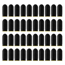 40pcs 모바일 게임 손가락 끝 장갑 Sweatproof Anti-slip 터치 스크린 손가락 슬리브 게이머를위한 통기성, 05 Yellow-40pcs