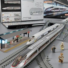 기차레일장난감 신칸센 장난감 기차 레일 세트 철도 열차, 1개, 화이트 2섹션+900cm 슈퍼롱트랙