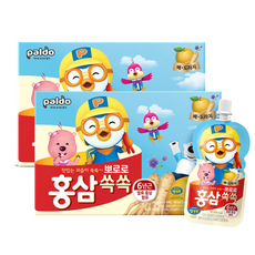 팔도 뽀로로 홍삼쏙쏙 배도라지 100ml 10입 x 2개 (총 20개)
