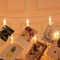 일상발견 집게전구 카페벽면사진전시조명 6미터롱사이즈웜색집게등 벽면조명