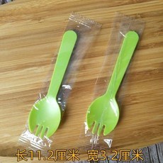 獨立包裝一次性勺子 蛋糕甜品勺 冰淇淋勺, 1個, 綠色加厚 獨立 ,200支