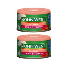 존웨스트 연어 통조림 토마토 양파 캔 John West Salmon With Tomato And Onion, 2개, 95g