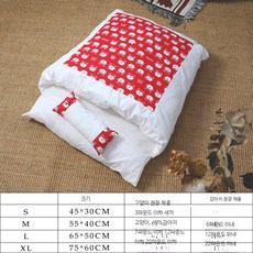 방석 강아지 고양이 쿠션 이불 세트 대형 반려동물 겨울 담요, 1개, 레드 분리 세탁 가능