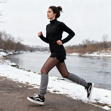 [voshua]국내산 레그워머 파일토시2매세트 도톰한 레그워머