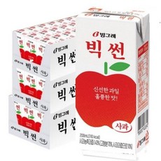 빙그레 빅썬 사과 음료 200ml 72팩 과채주스