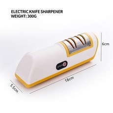 전기 나이프 숫돌 자동 주방 그라인더 빠른 무선 도구 가정용, YELLOW, L, 1개