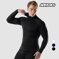 아르메데스 남성용 안면 마스크 터틀넥 언더레이어 긴팔 상의 AR-152