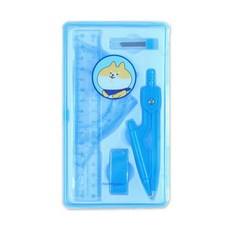 모닝글로리 디자인 컴퍼스 세트 블루/모양자 도형자 문구 학용품, 1개, 블루