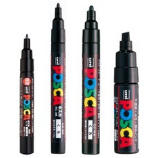 유니 포스카 블랙 4종(1M/3M/5M/8K)