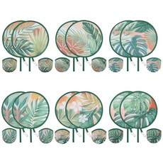 Cobahom 9.8\" Handheld Fan Foldable for Women Kids Round Folding Cooling Summer Travel Outdoor Part