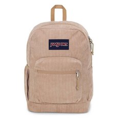 JanSport Cross Town Plus 리믹스 백팩 - 패딩 처리된 뒷면 패널 노트북 슬리브 및 전면 포켓 오거나이저 인디고 데님 원사이즈 Cross Town Pl, 트래버틴 코듀로이