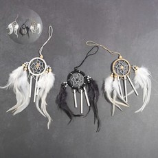 룸밀러 차량용 드림케처 사고방지 부적, 나뭇잎1, 1개