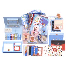 하영이네 테디블라썸 편지쓰기 다이어리 꾸미기 세트, 테디베어 세트