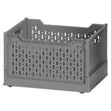 滑輪折疊收納箱 (桌下/辦公室置物), 灰, 1個