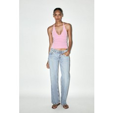 ZARA 홀터넥 스트랩 뒷면 탑 - 로즈핑크 463538950