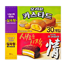 오리온 카스타드 + 오리온 초코파이, 30개, 23g