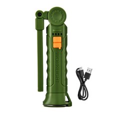 휴대용 LED 작업등 자동차 검사 및 야간 비상 활동을 위한 배터리 내장 휴대용 손전등, 밀리터리 그린 라지