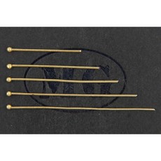 沐錦飾品材料DIY 1.5mm圓頭銅球針/珠針/圓頭T針 @300入，手工藝飾品配件材料包, 1個, 0.6×30MM(金)300入/盒, 金